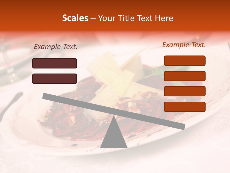 A Plate Of Food On A Table With A Knife And Fork PowerPoint Template