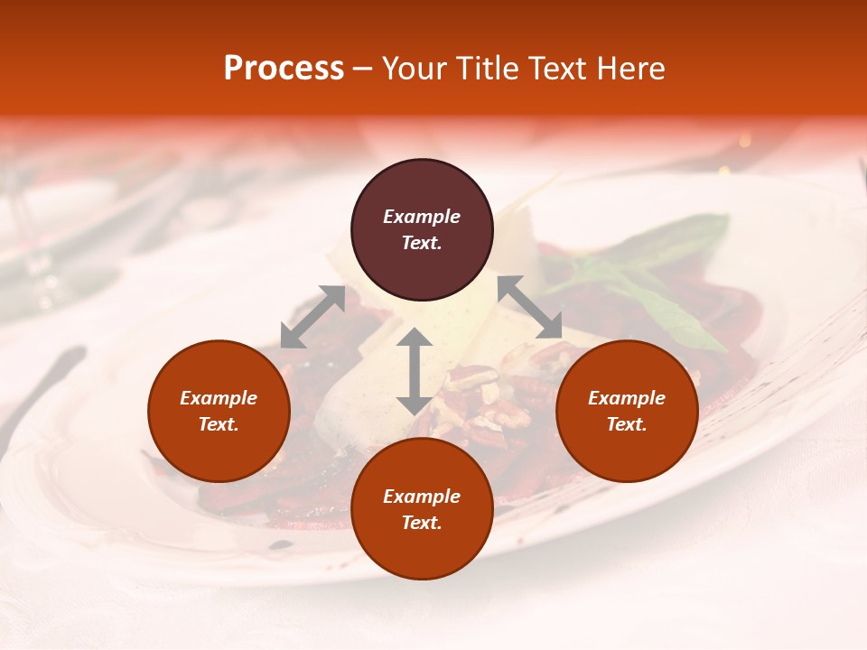 A Plate Of Food On A Table With A Knife And Fork PowerPoint Template