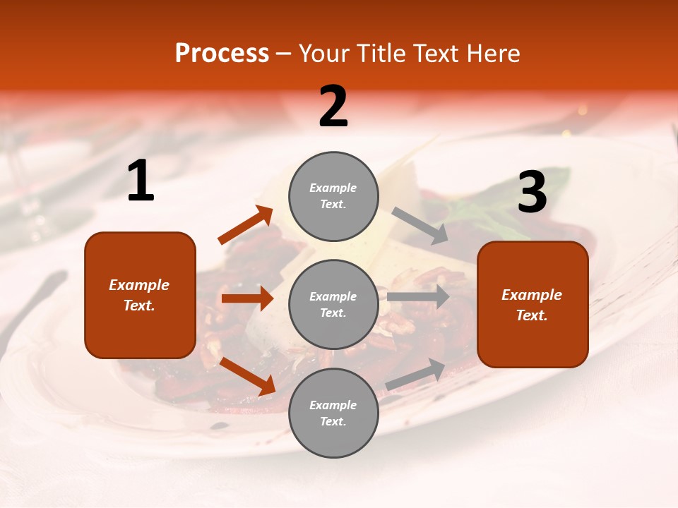 A Plate Of Food On A Table With A Knife And Fork PowerPoint Template