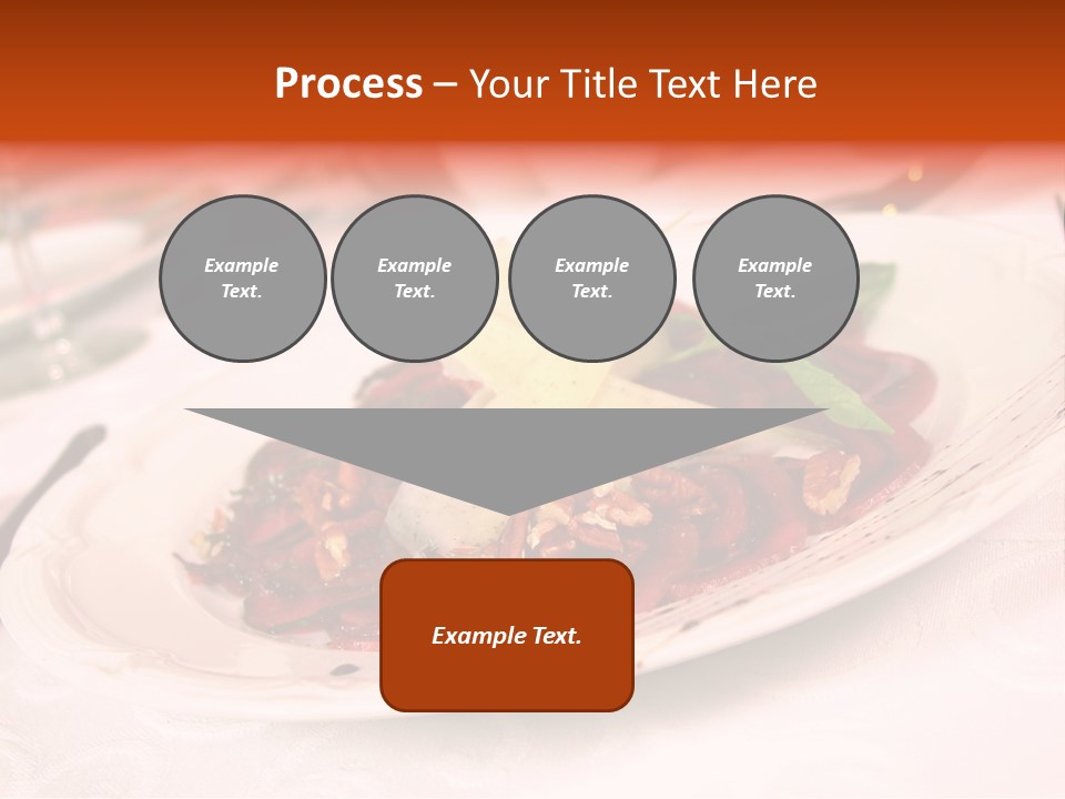 A Plate Of Food On A Table With A Knife And Fork PowerPoint Template