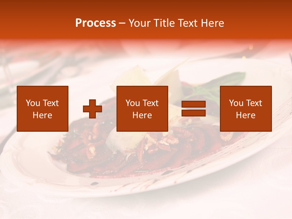 A Plate Of Food On A Table With A Knife And Fork PowerPoint Template