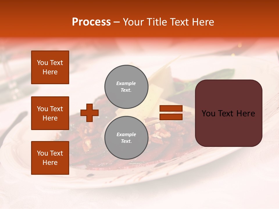 A Plate Of Food On A Table With A Knife And Fork PowerPoint Template