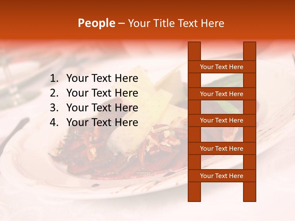A Plate Of Food On A Table With A Knife And Fork PowerPoint Template