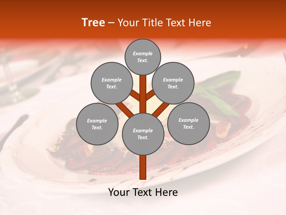 A Plate Of Food On A Table With A Knife And Fork PowerPoint Template