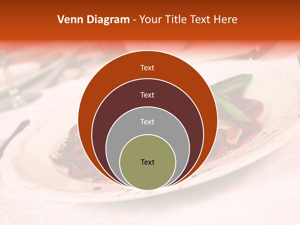 A Plate Of Food On A Table With A Knife And Fork PowerPoint Template