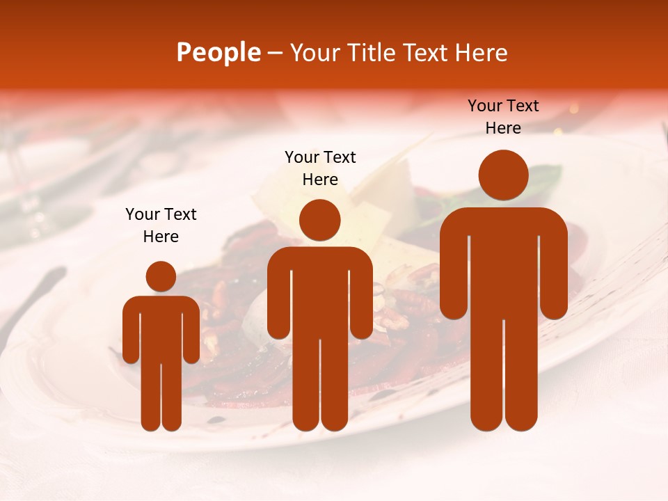 A Plate Of Food On A Table With A Knife And Fork PowerPoint Template