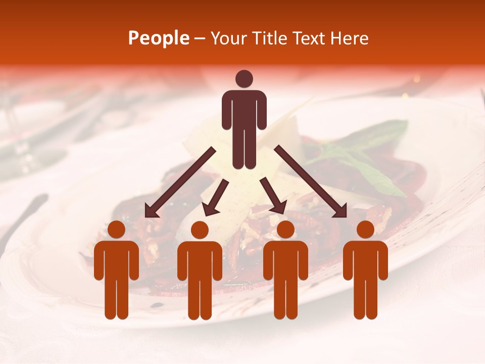 A Plate Of Food On A Table With A Knife And Fork PowerPoint Template