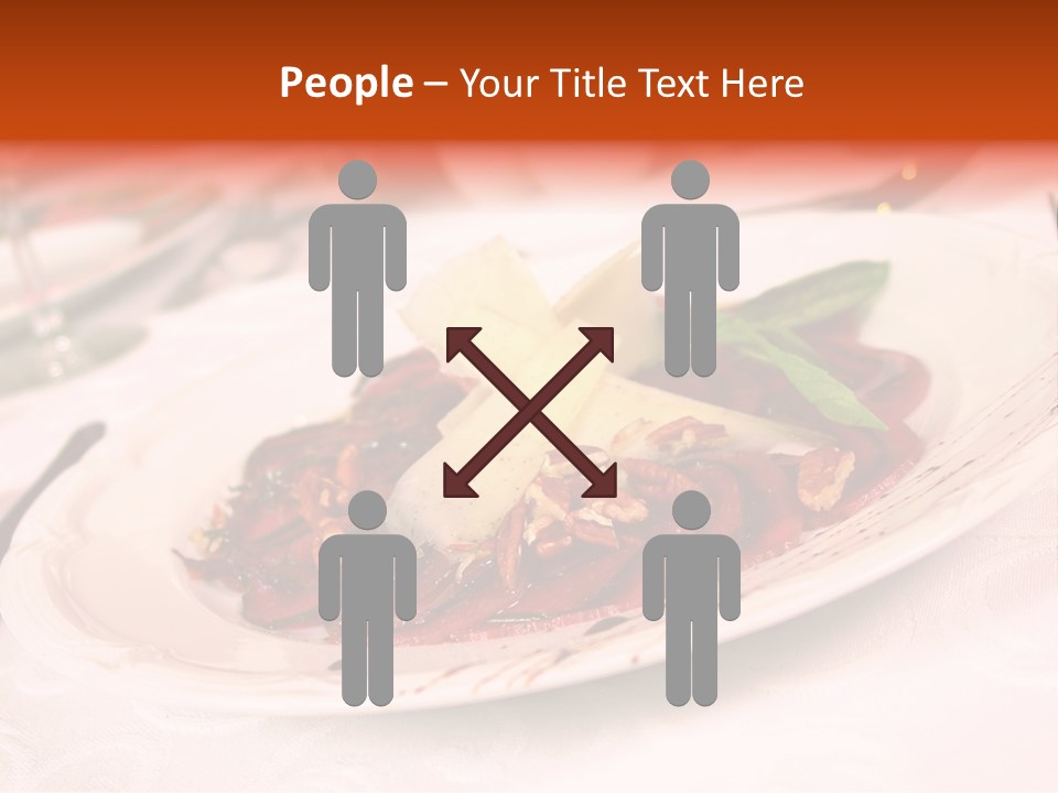 A Plate Of Food On A Table With A Knife And Fork PowerPoint Template