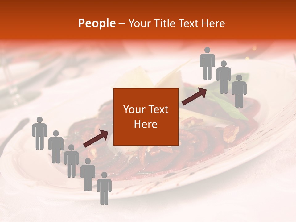 A Plate Of Food On A Table With A Knife And Fork PowerPoint Template