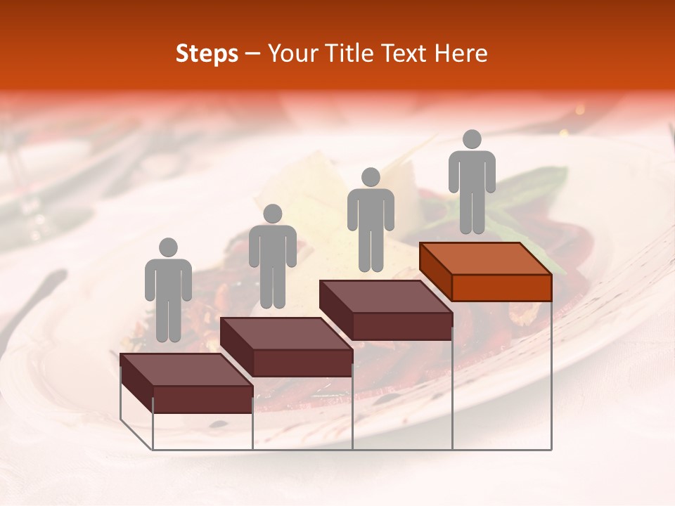 A Plate Of Food On A Table With A Knife And Fork PowerPoint Template