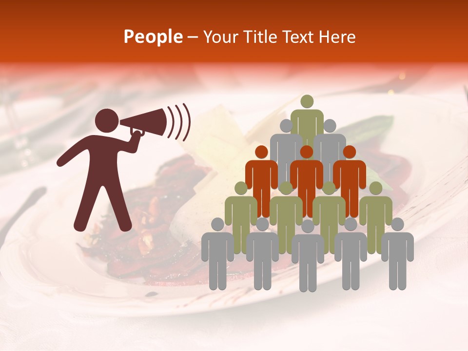 A Plate Of Food On A Table With A Knife And Fork PowerPoint Template