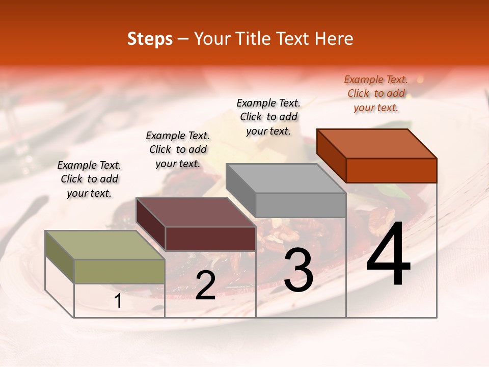A Plate Of Food On A Table With A Knife And Fork PowerPoint Template