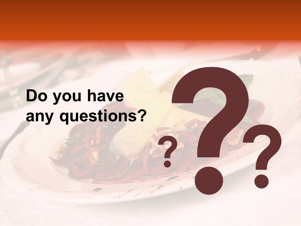 A Plate Of Food On A Table With A Knife And Fork PowerPoint Template