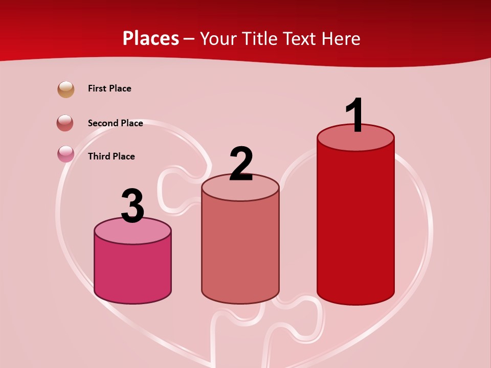 A Heart Shaped Puzzle Piece On A Red Background PowerPoint Template
