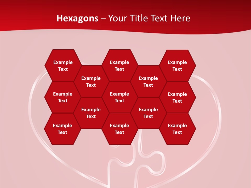 A Heart Shaped Puzzle Piece On A Red Background PowerPoint Template