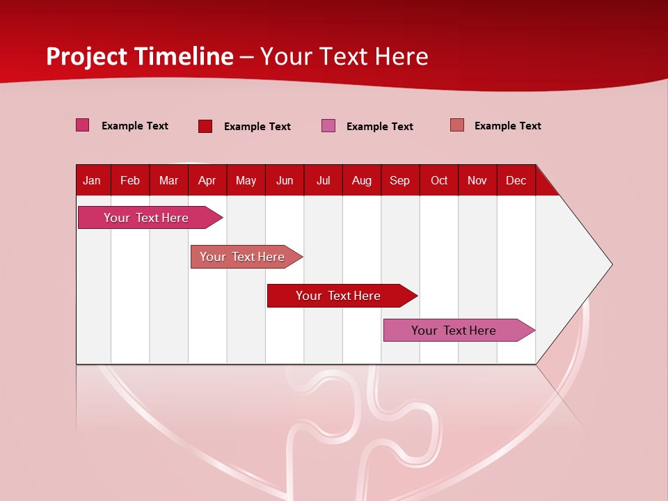 A Heart Shaped Puzzle Piece On A Red Background PowerPoint Template