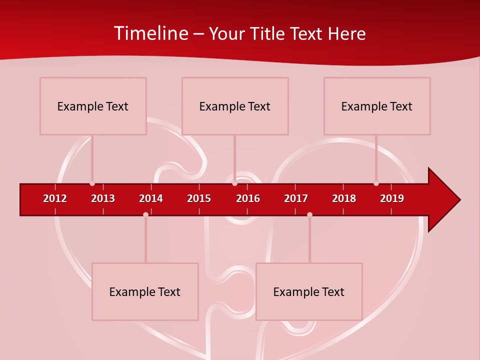 A Heart Shaped Puzzle Piece On A Red Background PowerPoint Template