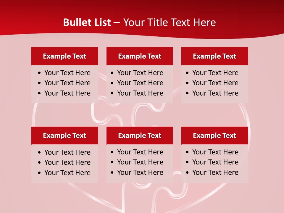 A Heart Shaped Puzzle Piece On A Red Background PowerPoint Template