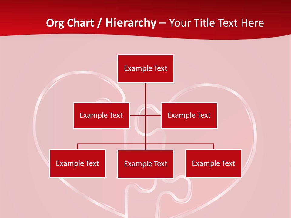 A Heart Shaped Puzzle Piece On A Red Background PowerPoint Template