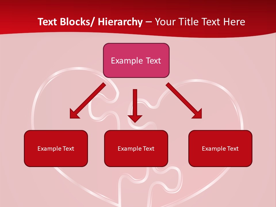 A Heart Shaped Puzzle Piece On A Red Background PowerPoint Template