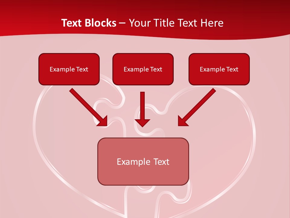 A Heart Shaped Puzzle Piece On A Red Background PowerPoint Template