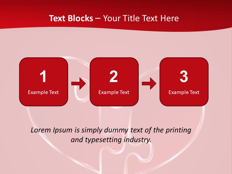 A Heart Shaped Puzzle Piece On A Red Background PowerPoint Template