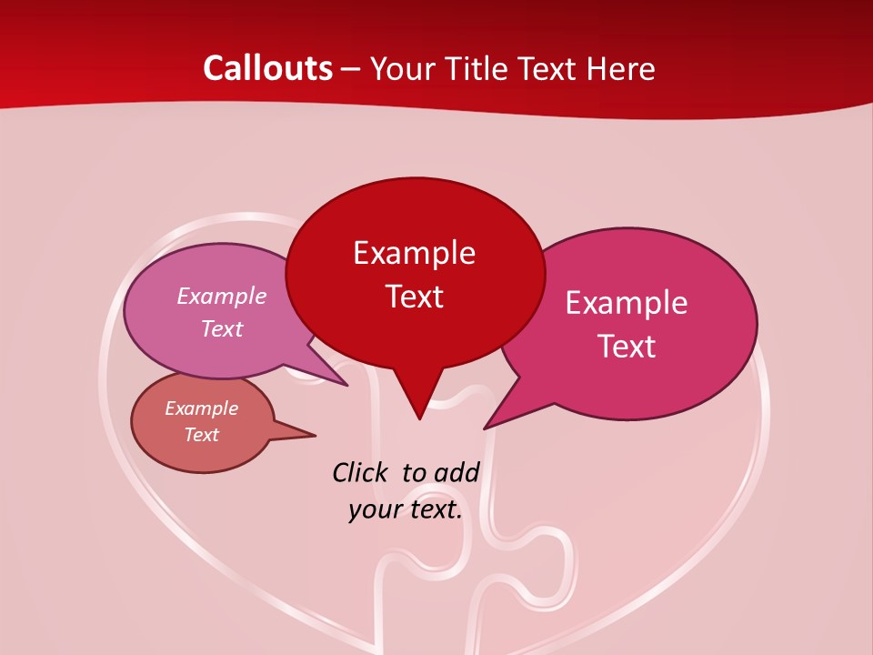 A Heart Shaped Puzzle Piece On A Red Background PowerPoint Template