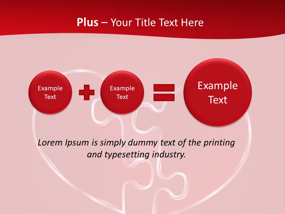 A Heart Shaped Puzzle Piece On A Red Background PowerPoint Template