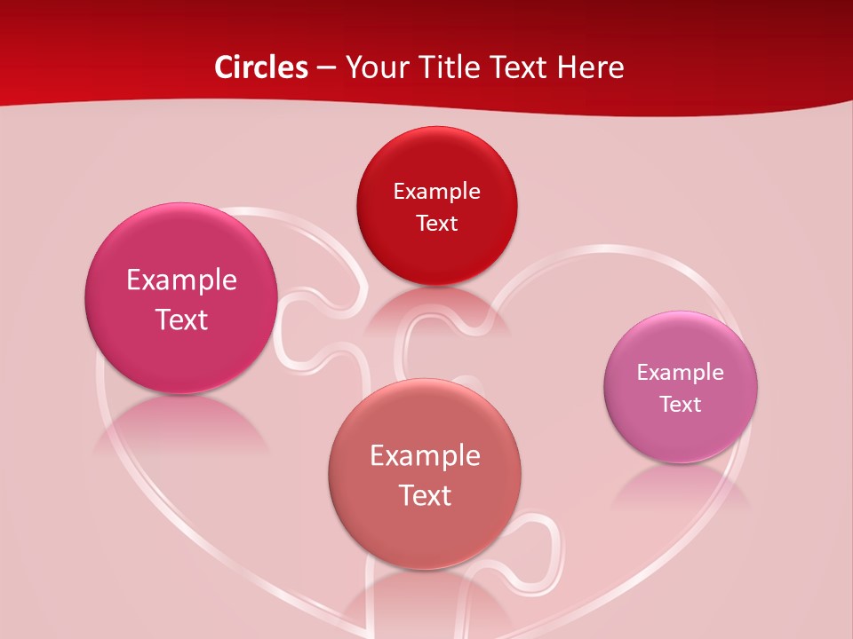 A Heart Shaped Puzzle Piece On A Red Background PowerPoint Template
