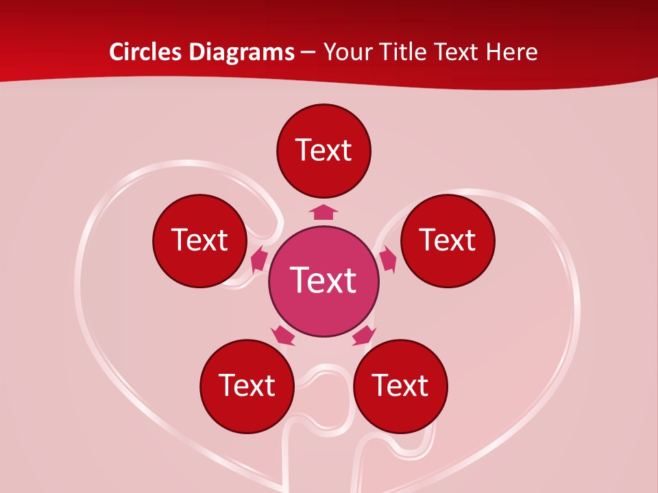 A Heart Shaped Puzzle Piece On A Red Background PowerPoint Template