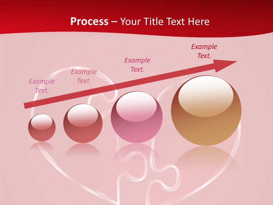 A Heart Shaped Puzzle Piece On A Red Background PowerPoint Template