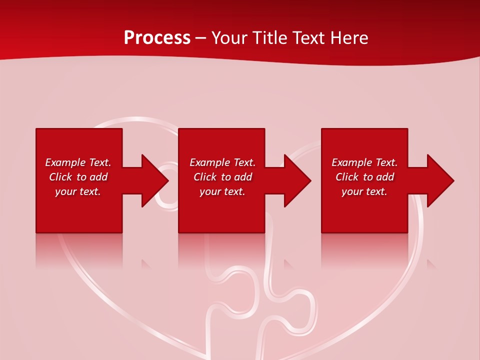A Heart Shaped Puzzle Piece On A Red Background PowerPoint Template