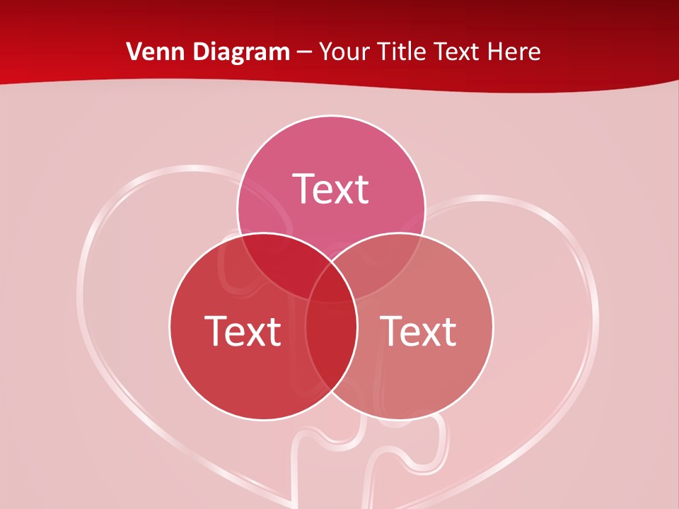 A Heart Shaped Puzzle Piece On A Red Background PowerPoint Template