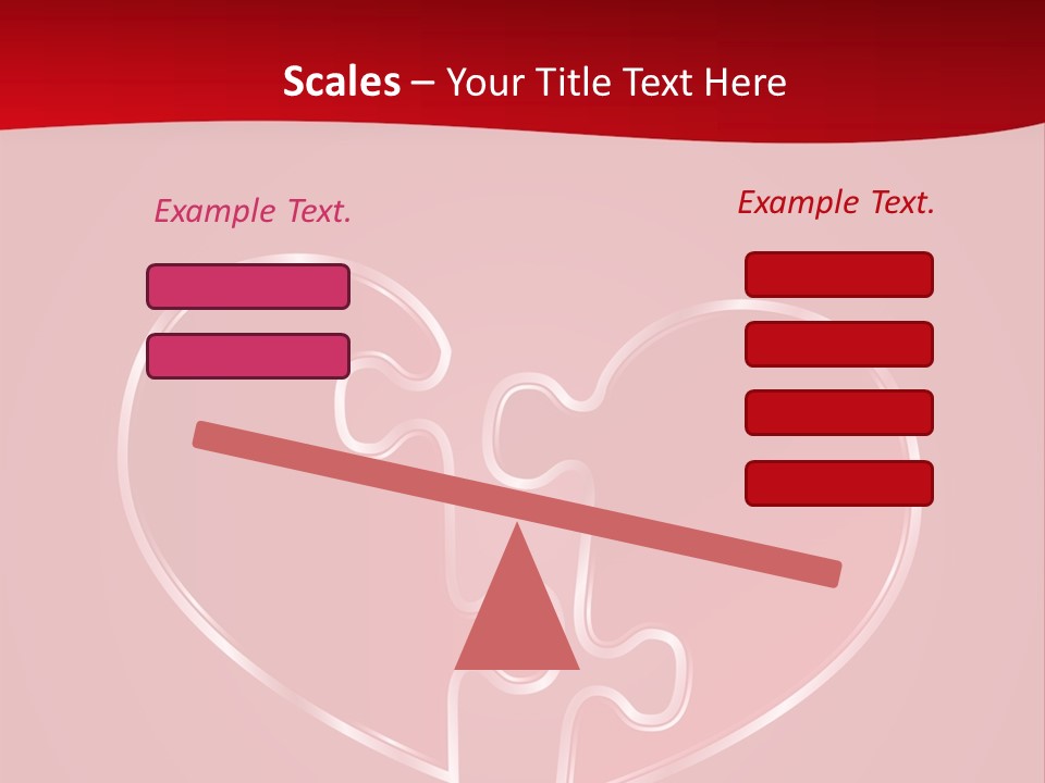 A Heart Shaped Puzzle Piece On A Red Background PowerPoint Template