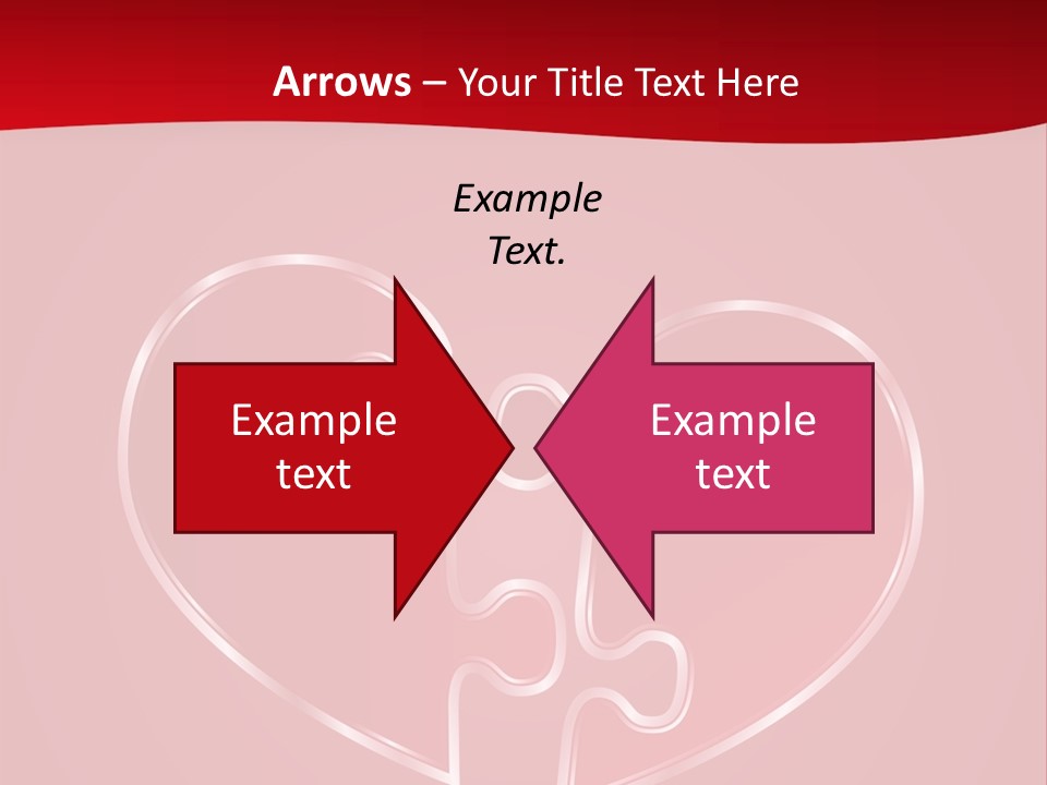 A Heart Shaped Puzzle Piece On A Red Background PowerPoint Template