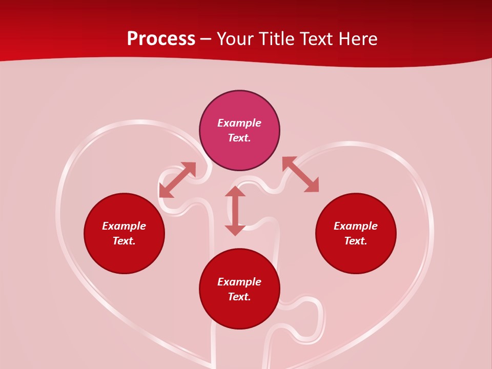 A Heart Shaped Puzzle Piece On A Red Background PowerPoint Template