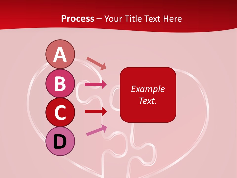 A Heart Shaped Puzzle Piece On A Red Background PowerPoint Template