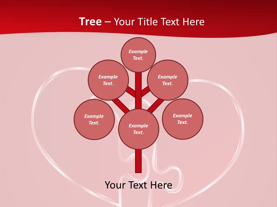 A Heart Shaped Puzzle Piece On A Red Background PowerPoint Template