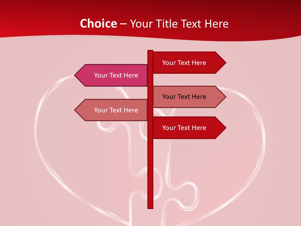 A Heart Shaped Puzzle Piece On A Red Background PowerPoint Template