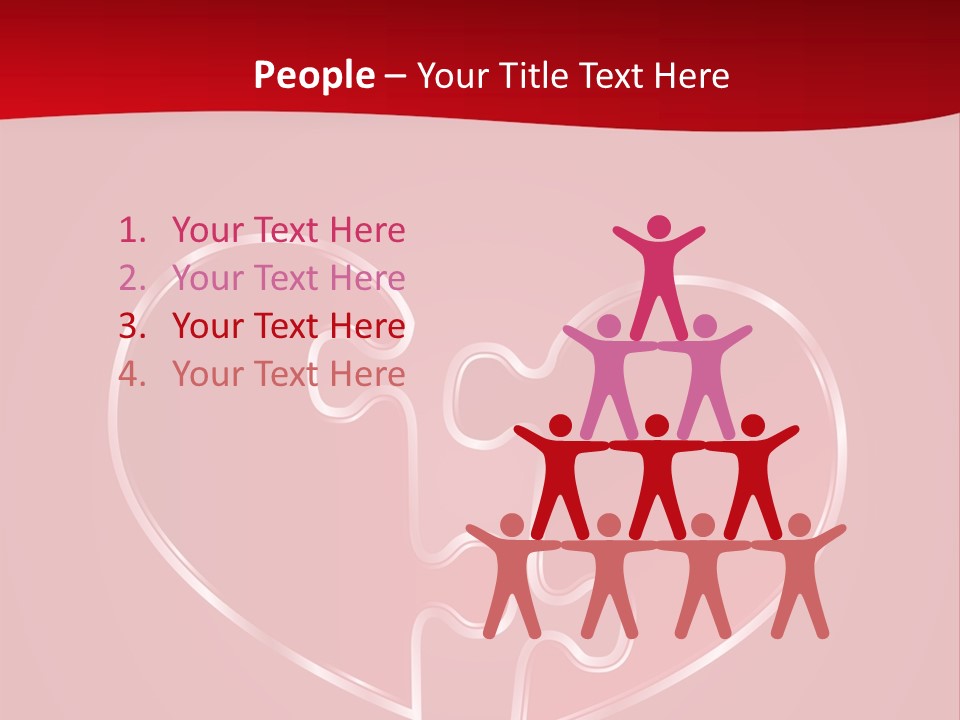 A Heart Shaped Puzzle Piece On A Red Background PowerPoint Template