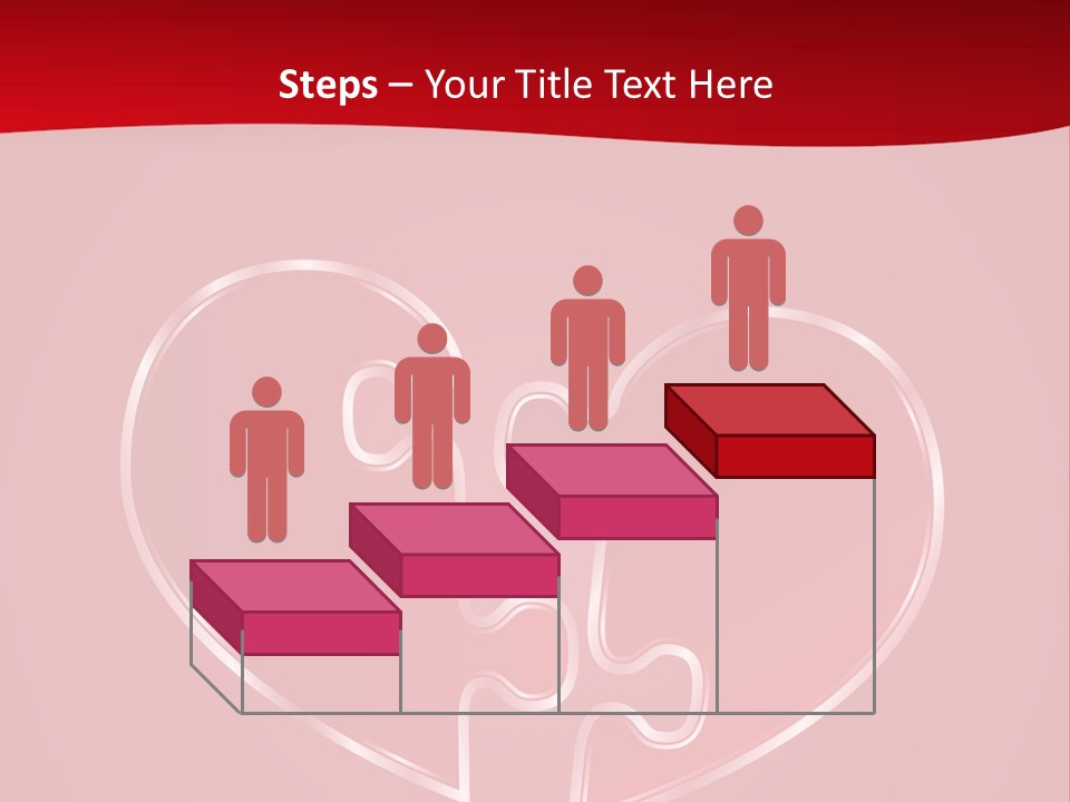 A Heart Shaped Puzzle Piece On A Red Background PowerPoint Template