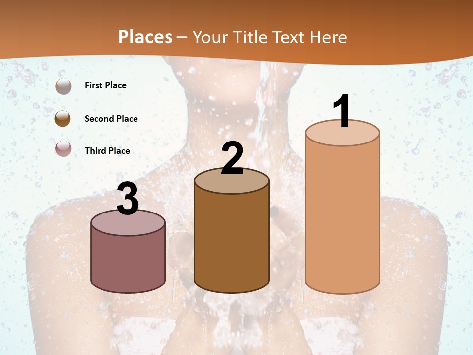 A Woman Washing Her Face With Water From A Faucet PowerPoint Template