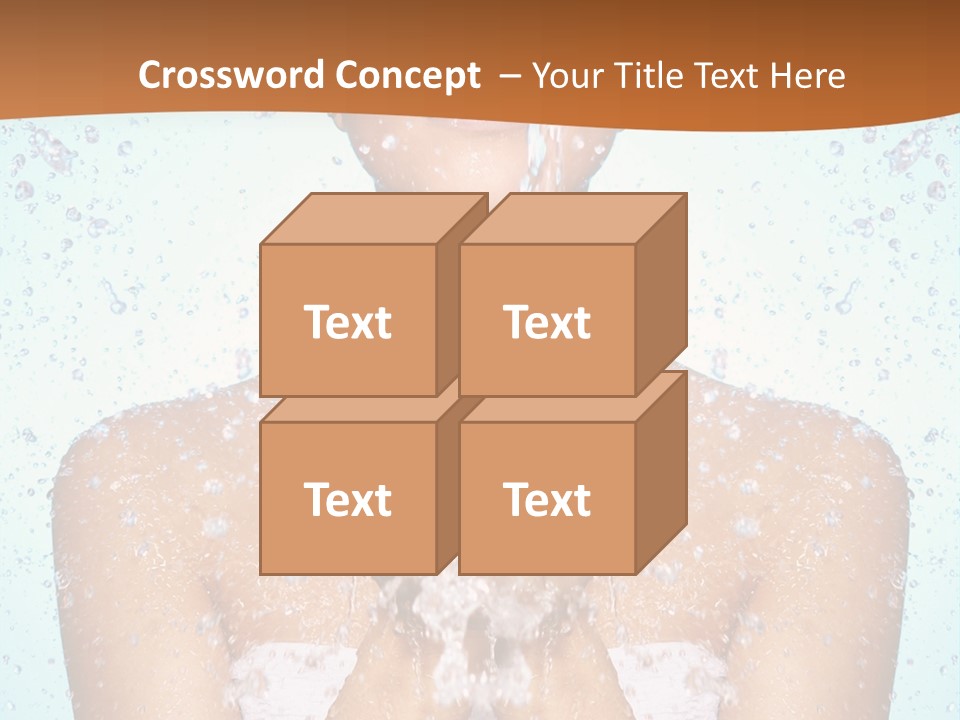 A Woman Washing Her Face With Water From A Faucet PowerPoint Template