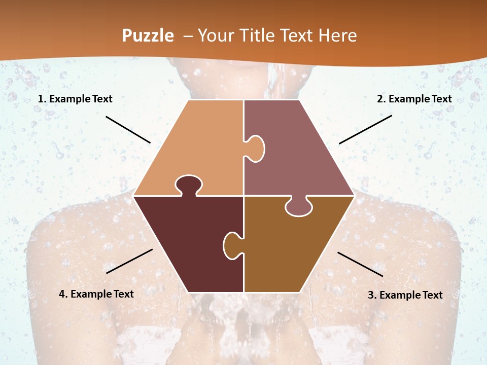 A Woman Washing Her Face With Water From A Faucet PowerPoint Template