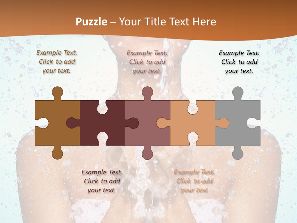 A Woman Washing Her Face With Water From A Faucet PowerPoint Template