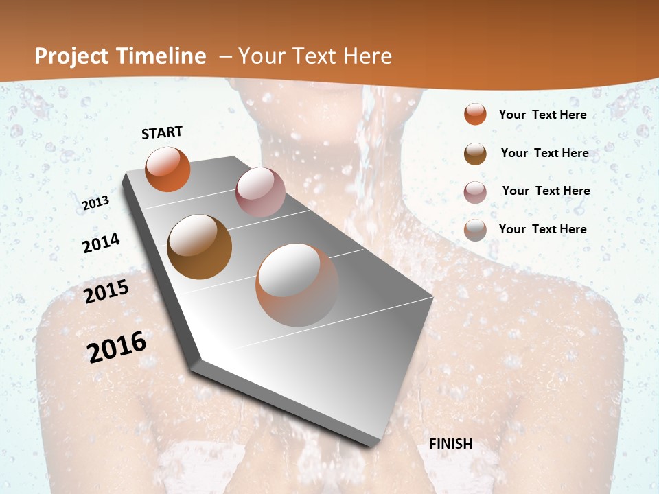 A Woman Washing Her Face With Water From A Faucet PowerPoint Template