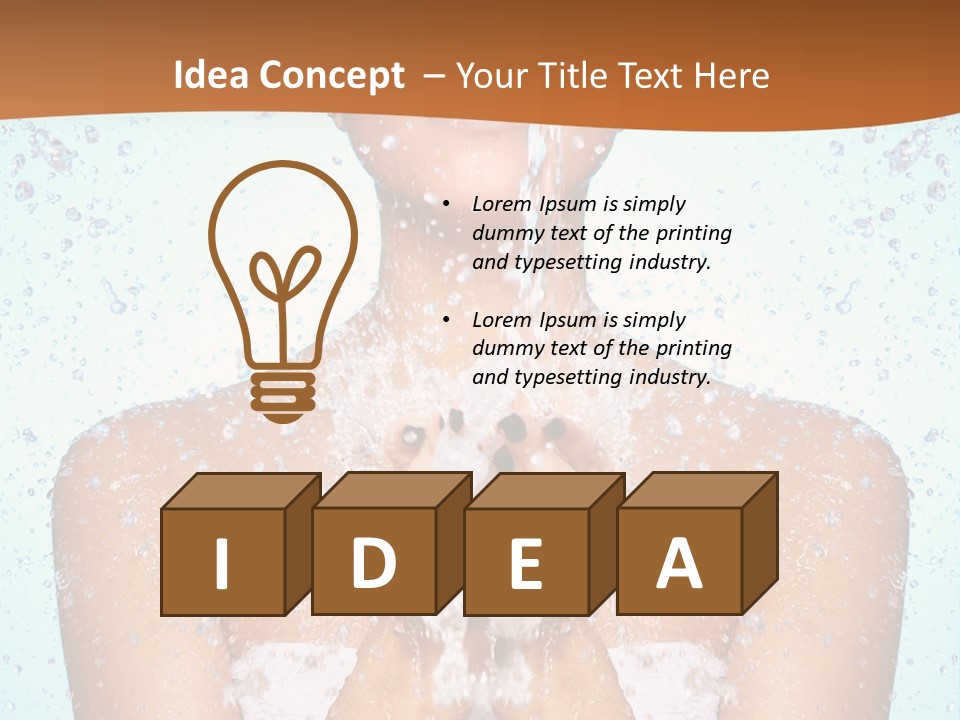 A Woman Washing Her Face With Water From A Faucet PowerPoint Template