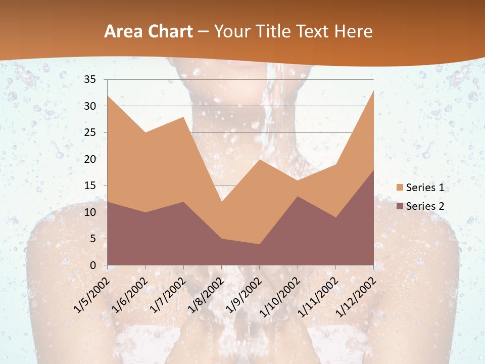 A Woman Washing Her Face With Water From A Faucet PowerPoint Template