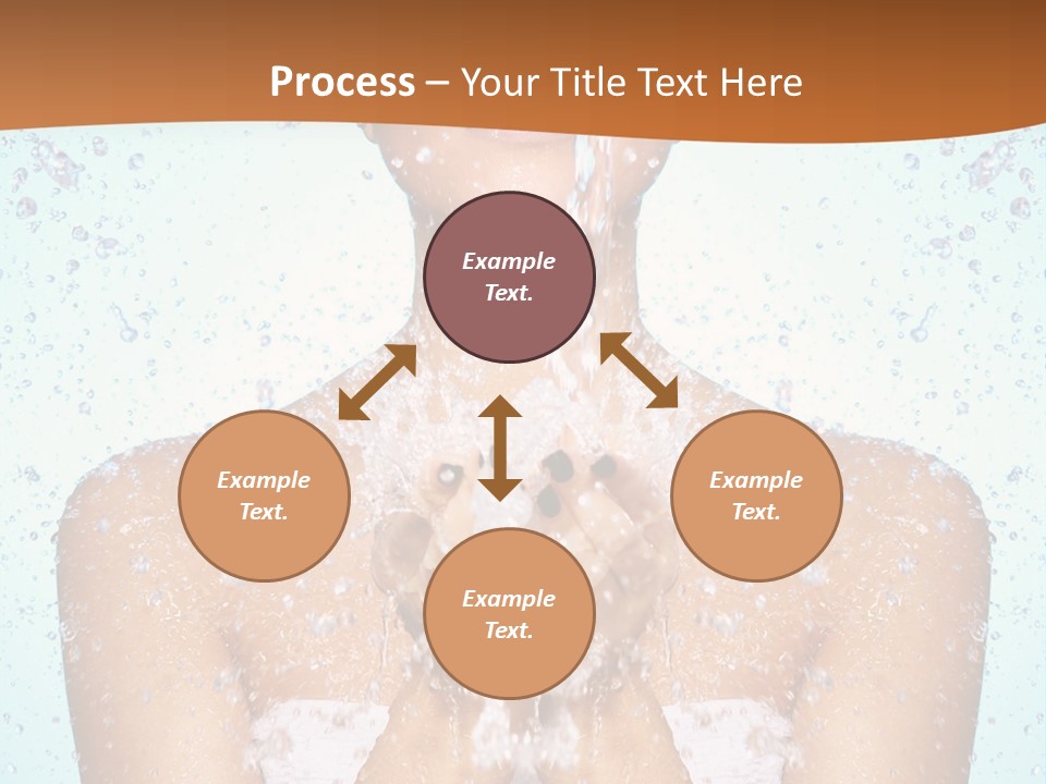 A Woman Washing Her Face With Water From A Faucet PowerPoint Template