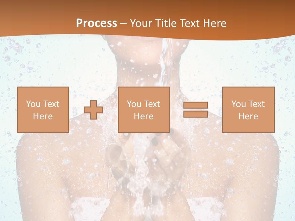 A Woman Washing Her Face With Water From A Faucet PowerPoint Template